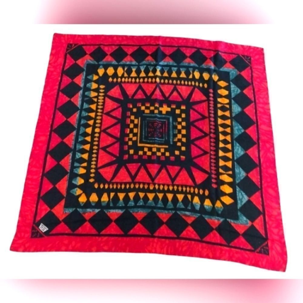 Liberty of London Vintage Silk Scarf Harlequin Rolled Hem